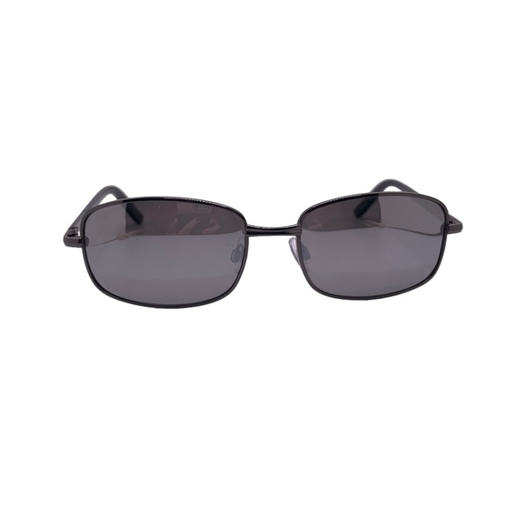 Gunmetal Wire Frame Polarized Sunglasses with Mirrored Lenses - Picture 2 of 10